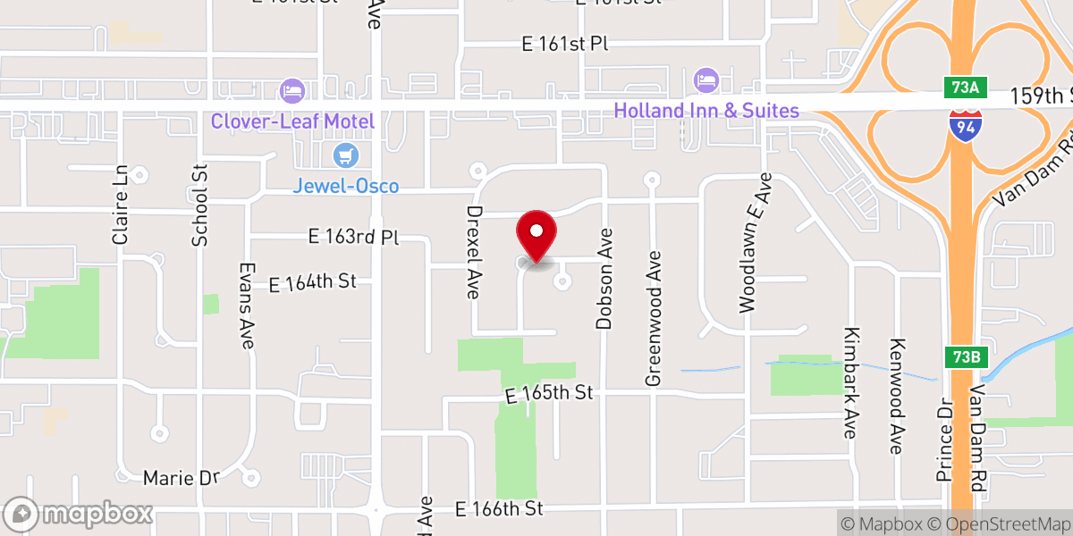 Map showing location of Church of Christ in South Holland