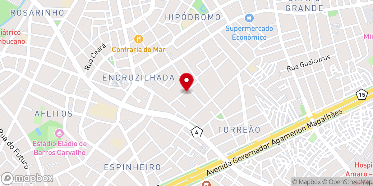 Map showing location of Assembleia de Deus