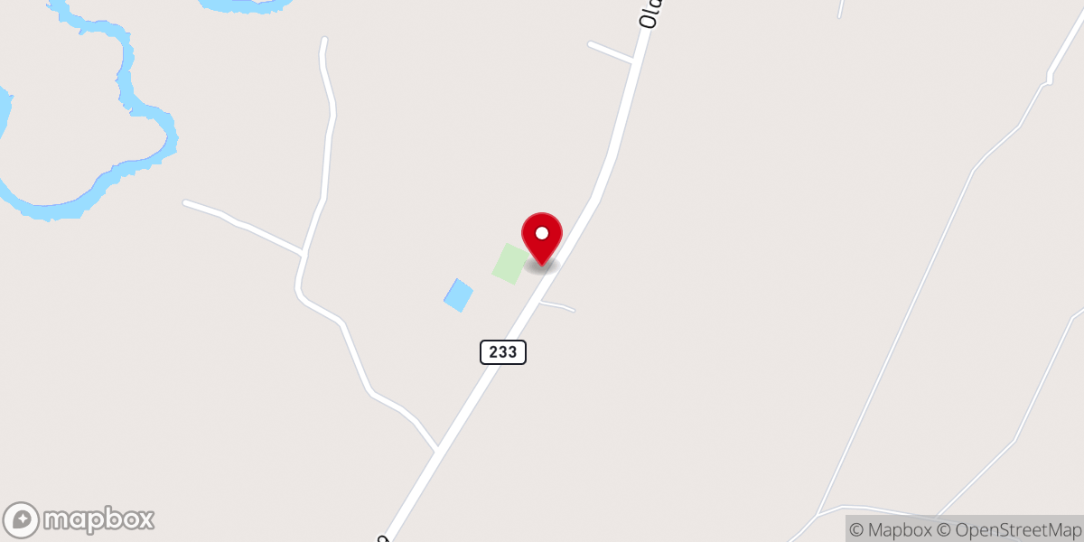 Map showing location of Sandhill Church