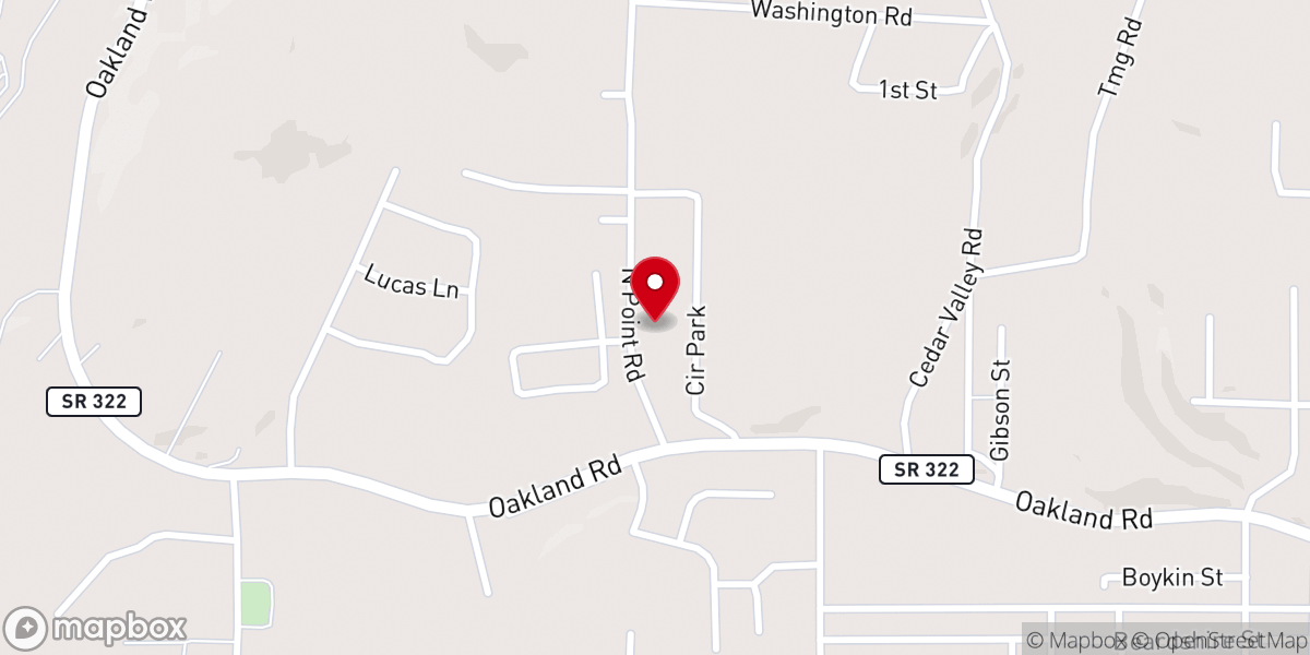 Map showing location of Place for the Gospel Baptist Church