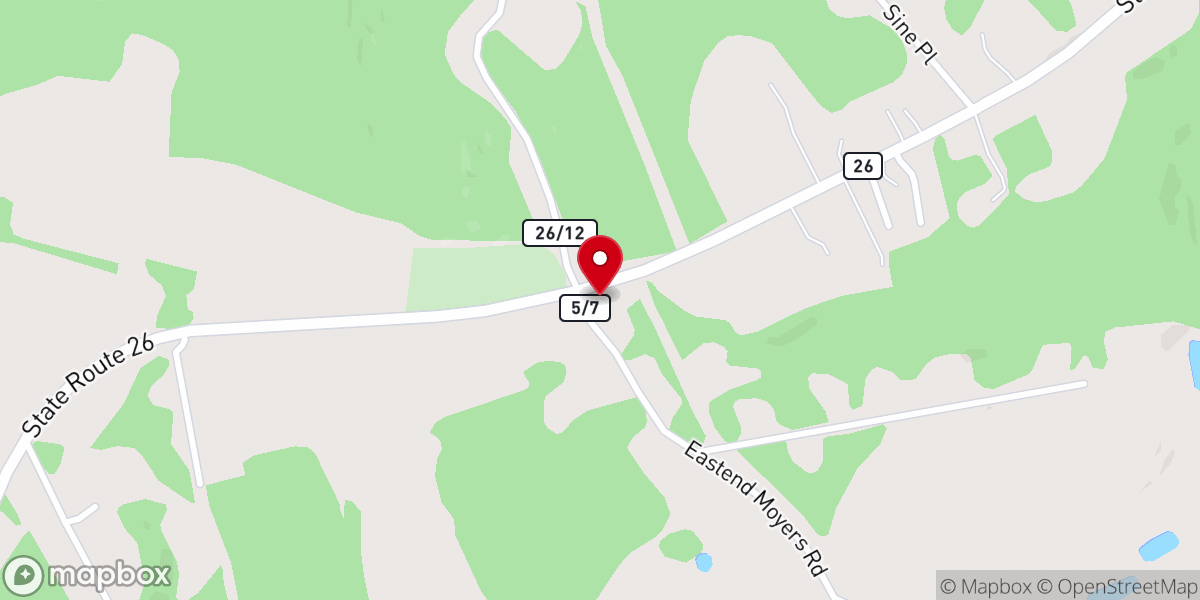 Map showing location of Shady Grove Covenant Brethren Church