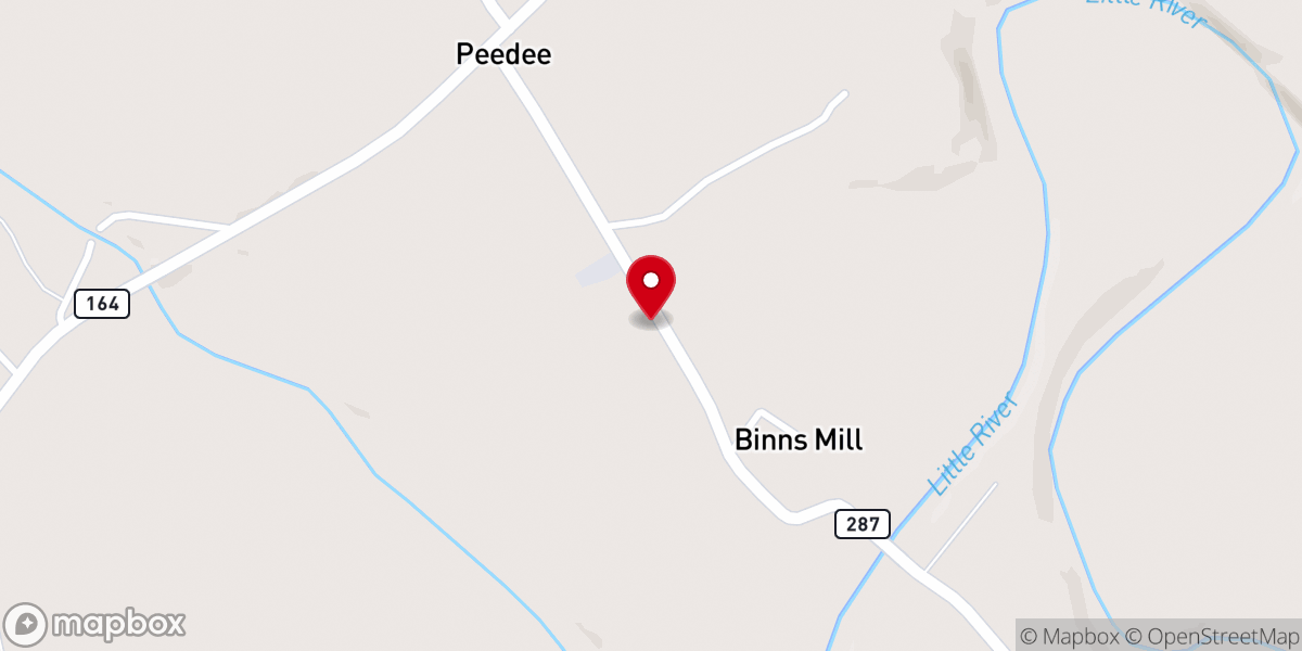 Map showing location of Church Hill Baptist Church