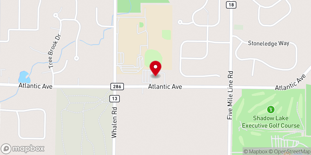 Map showing location of Rochester Christian Reformed Church
