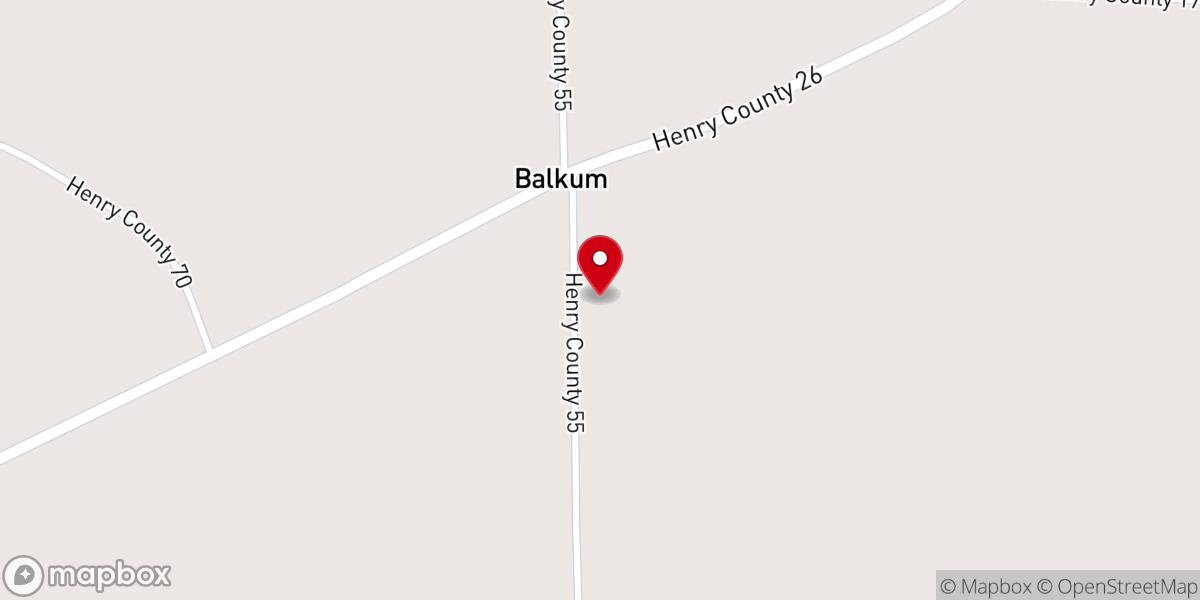 Map showing location of Balkum Baptist Church