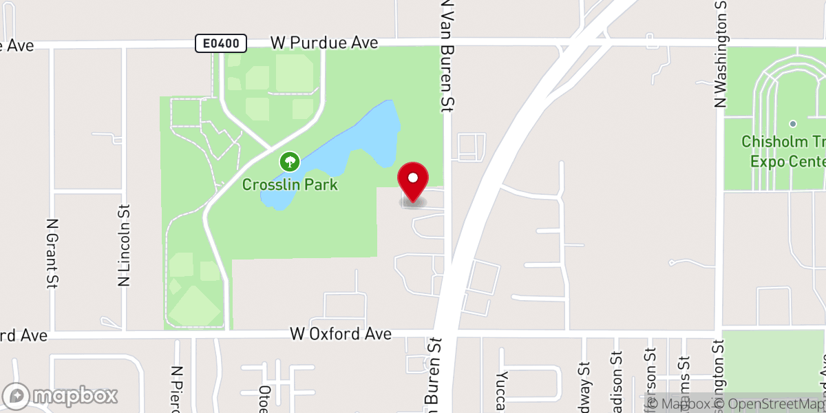 Map showing location of Awakening The Fire Ministries