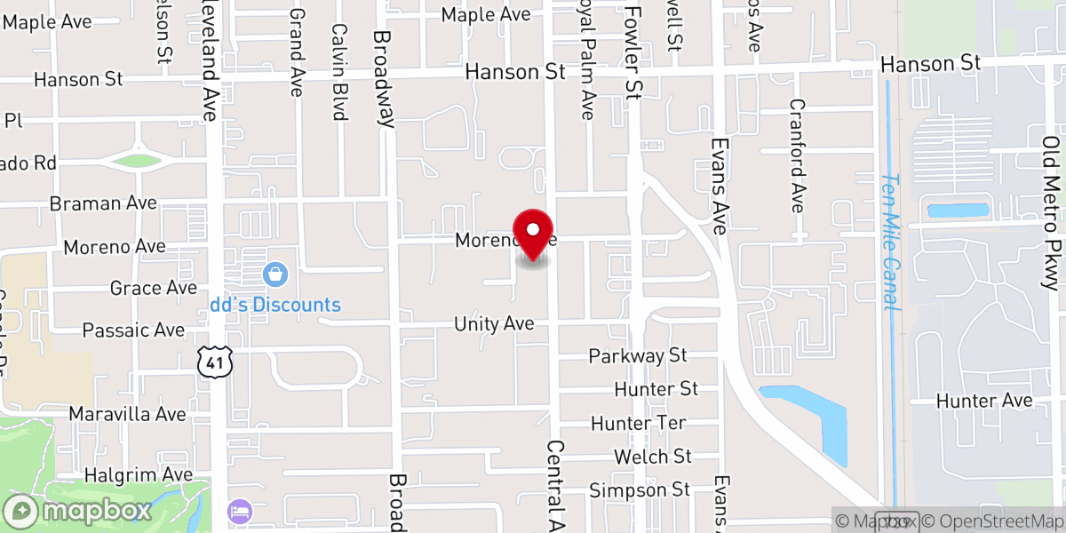 Map showing location of Christian Faith Fellowship Church