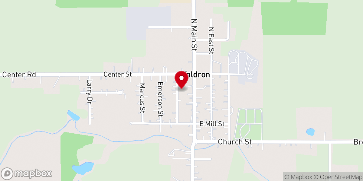 Map showing location of Waldron Church of Christ