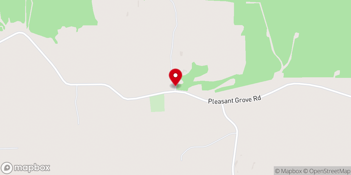 Map showing location of Pleasant Grove Baptist Church