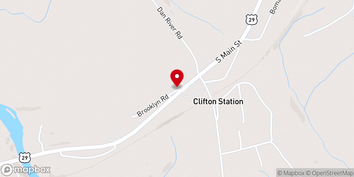 Map showing location of East Spartanburg Church of God