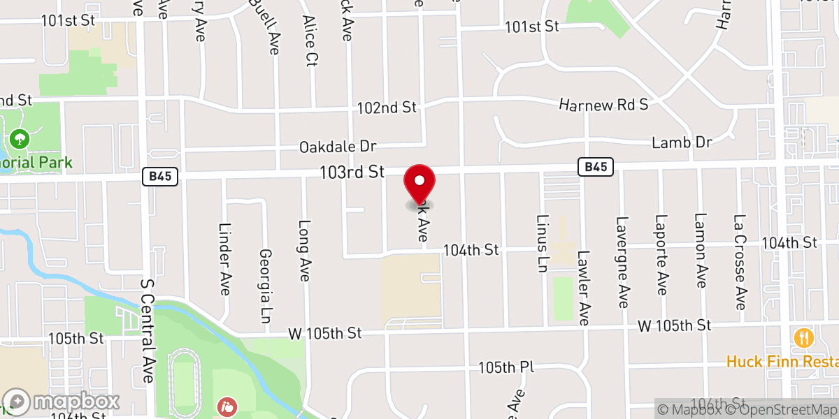 Map showing location of St Linus Catholic Church