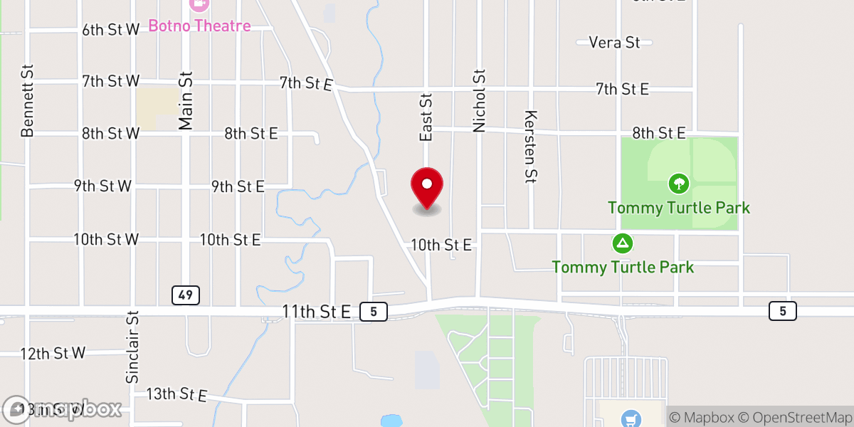 Map showing location of Grace Lutheran Brethren Church