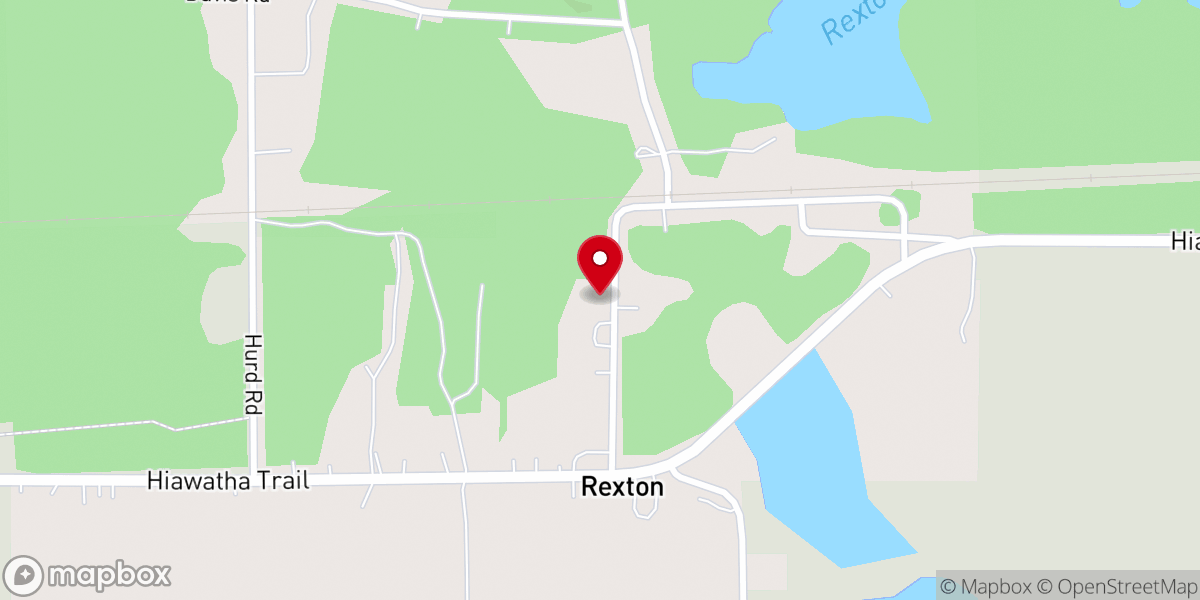 Map showing location of Rexton Mennonite Church