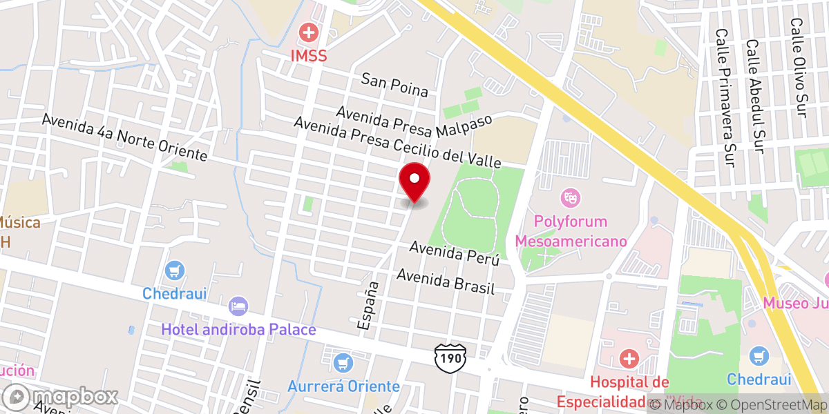 Map showing location of La Curia Diocesana.