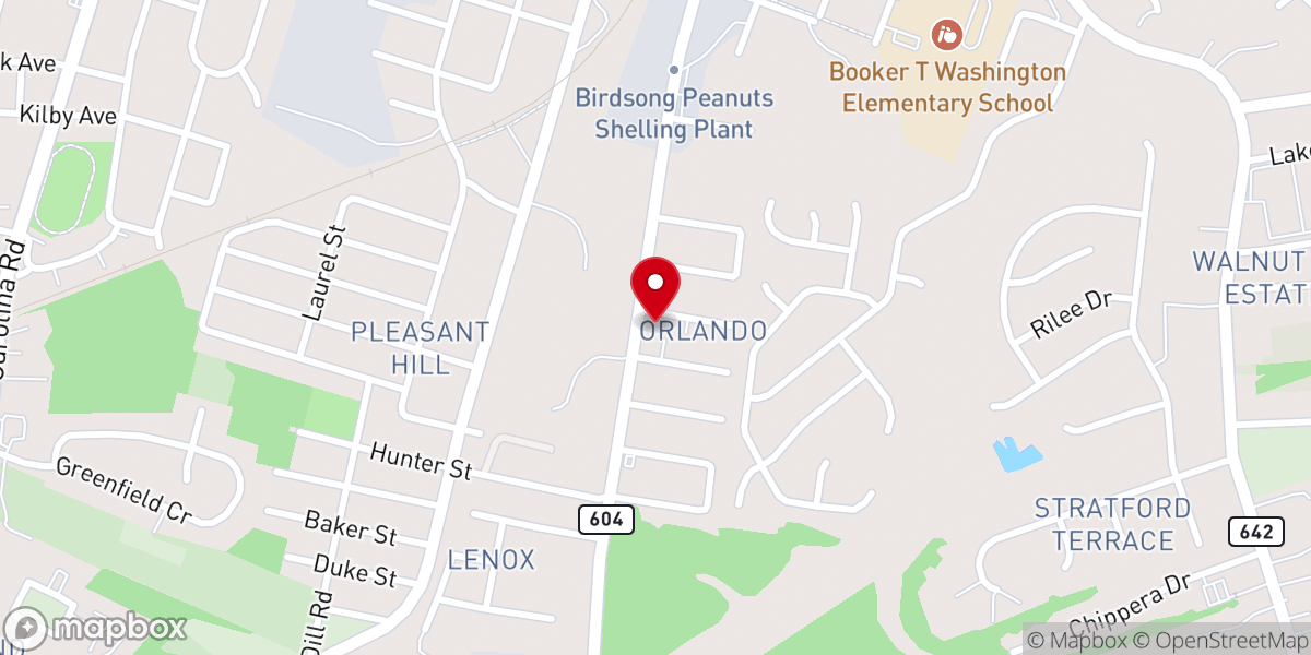 Map showing location of Greater First Baptist Church Orlando