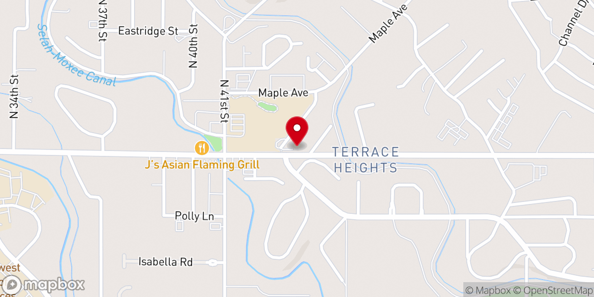 Map showing location of Terrace Heights Presbyterian