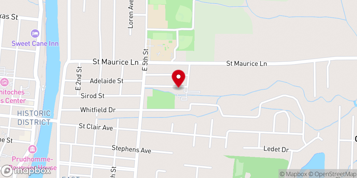 Map showing location of Trinity Baptist Church