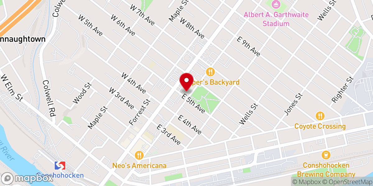 Map showing location of Saint Mark's Lutheran Church