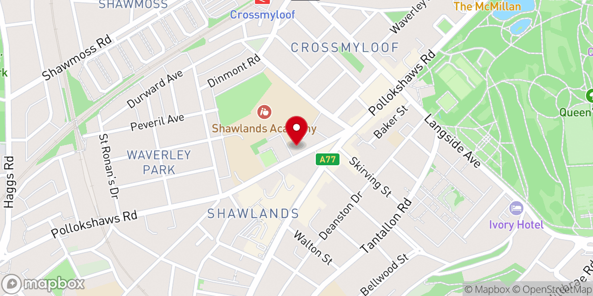 Map showing location of Destiny Church Glasgow | Southside