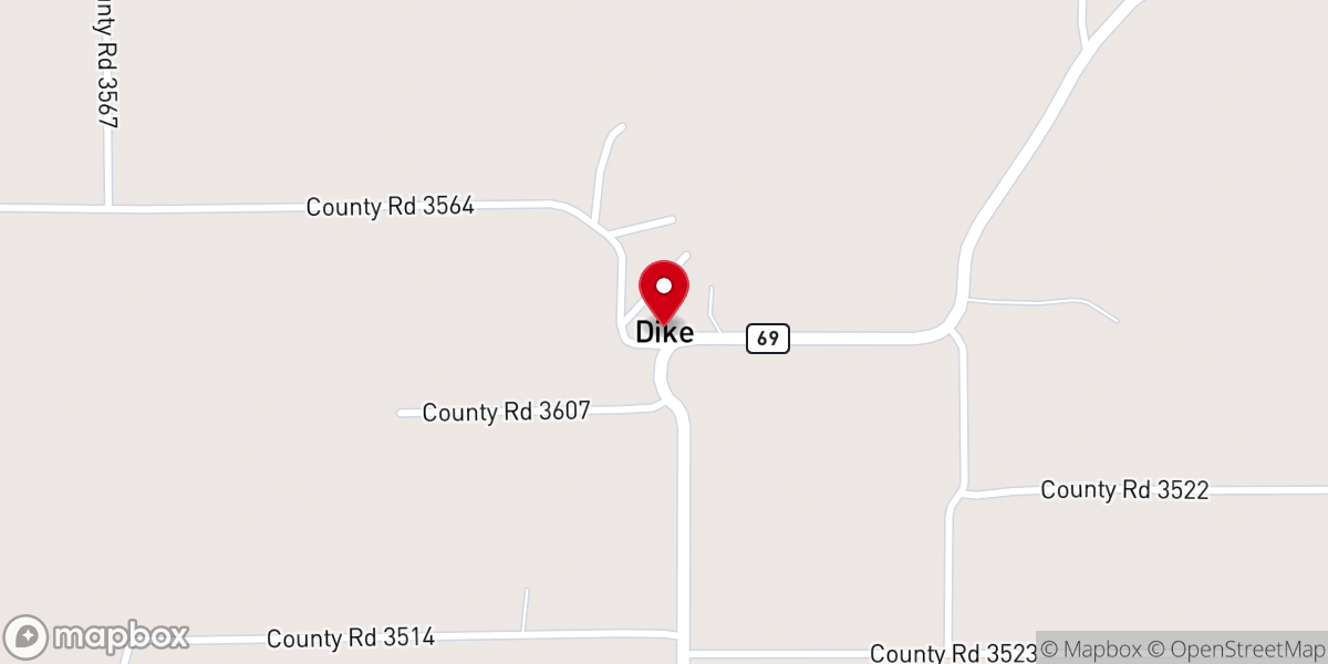 Map showing location of Dike