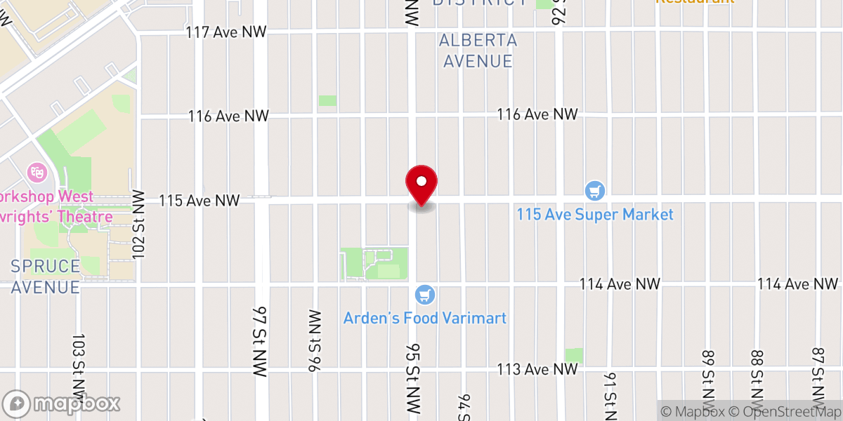 Map showing location of Bethel Gospel Chapel