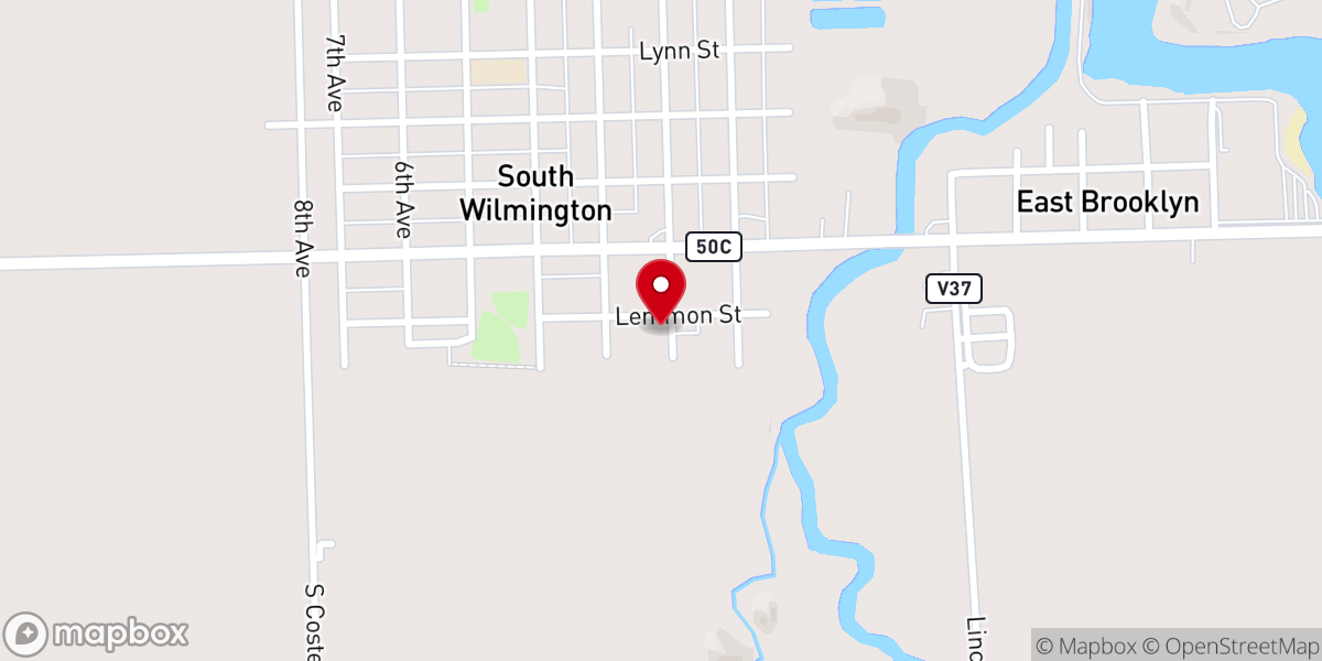 Map showing location of St Lawrence Parish Hall