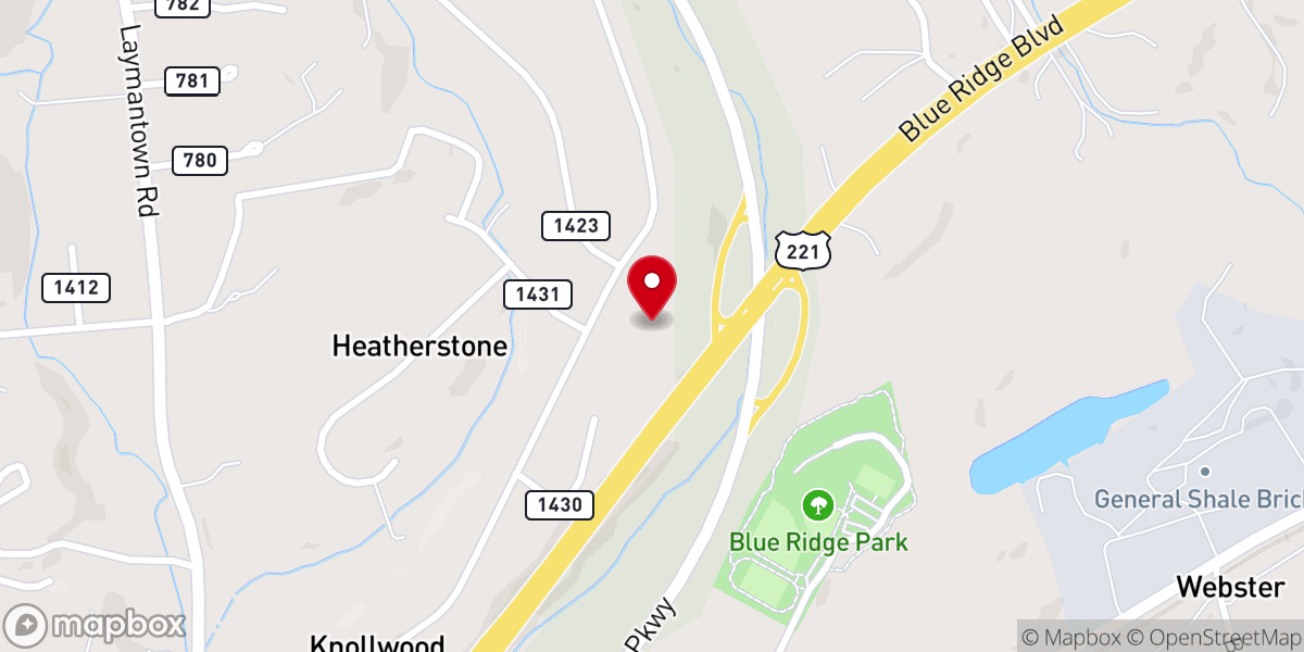 Map showing location of New Hope Baptist Church