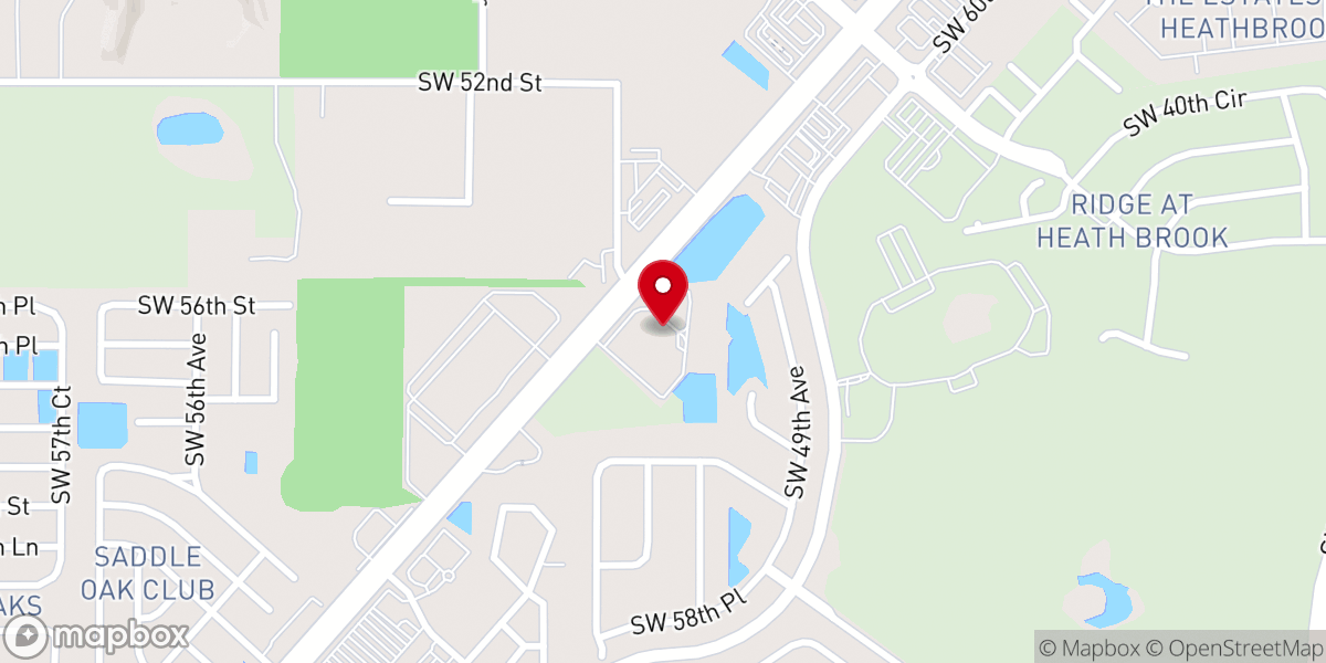Map showing location of College Road Baptist Church