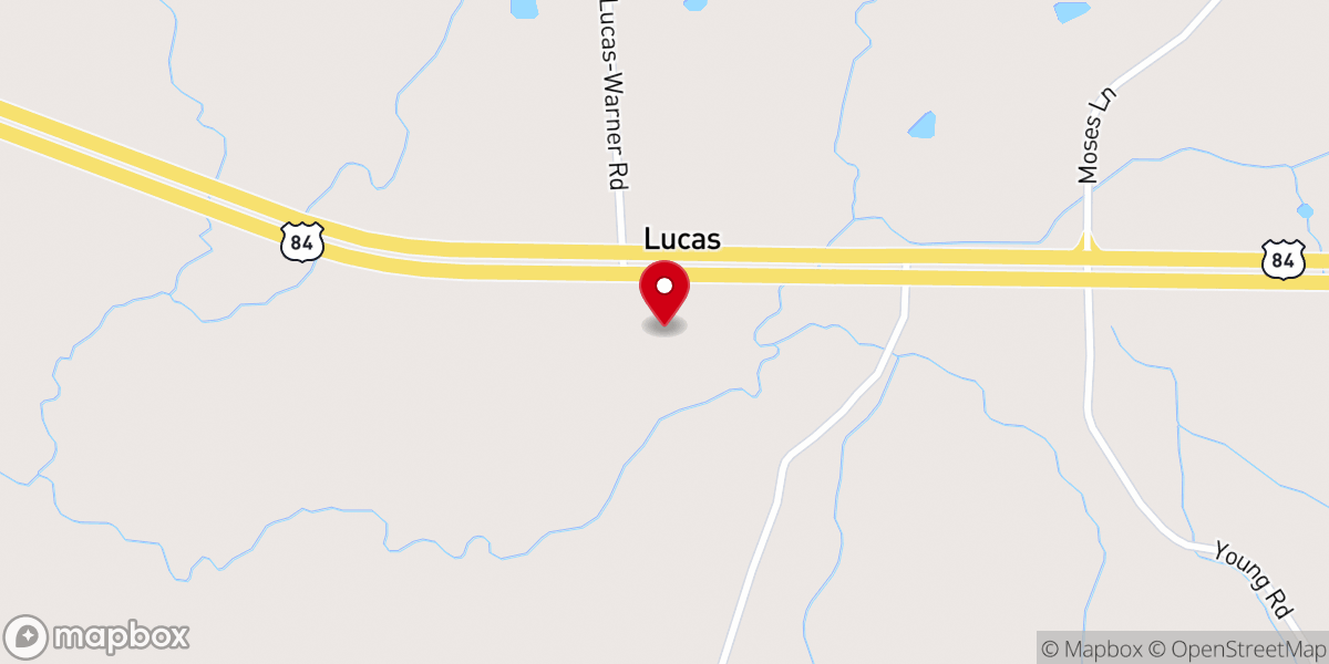 Map showing location of Lucas Tabernacle Church-Christ