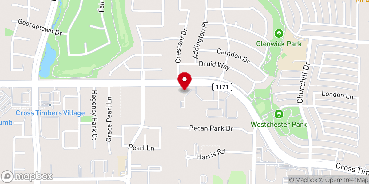 Map showing location of North Texas Chinese Church