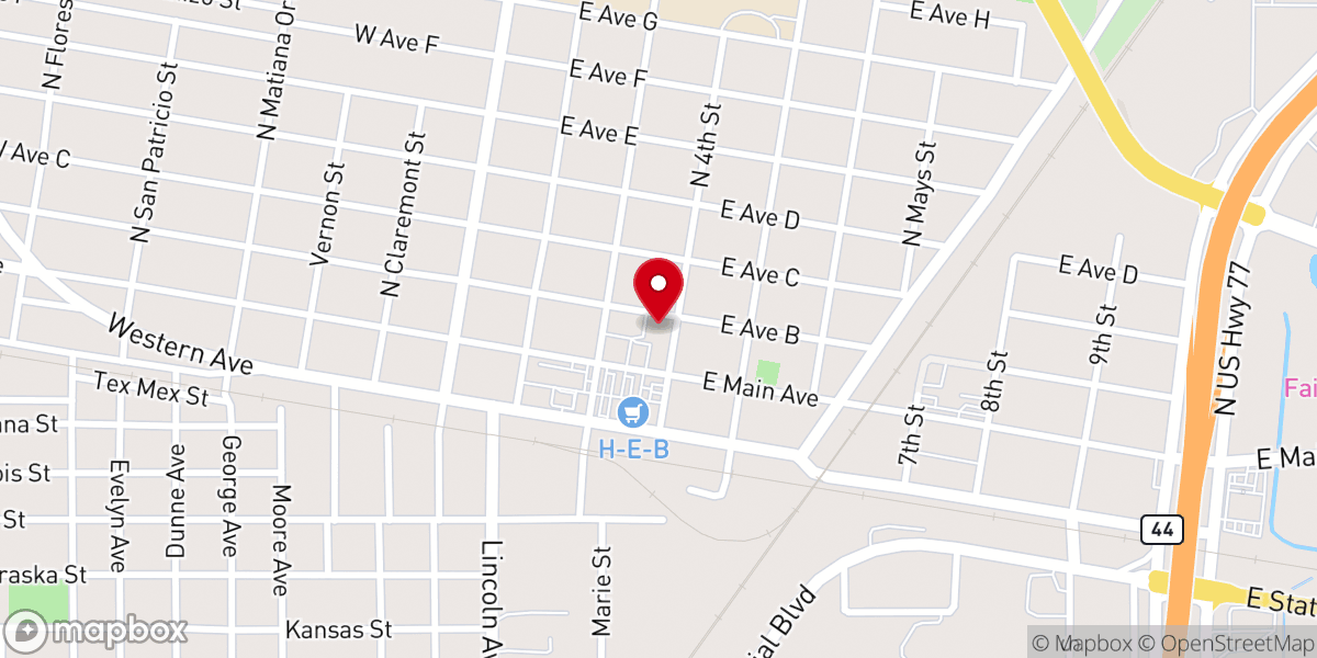 Map showing location of First Methodist Church