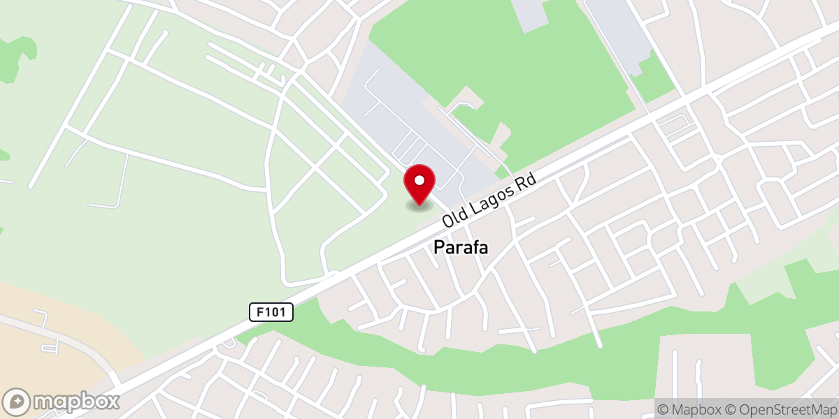Map showing location of All Saints Anglican Church Araromi Orita