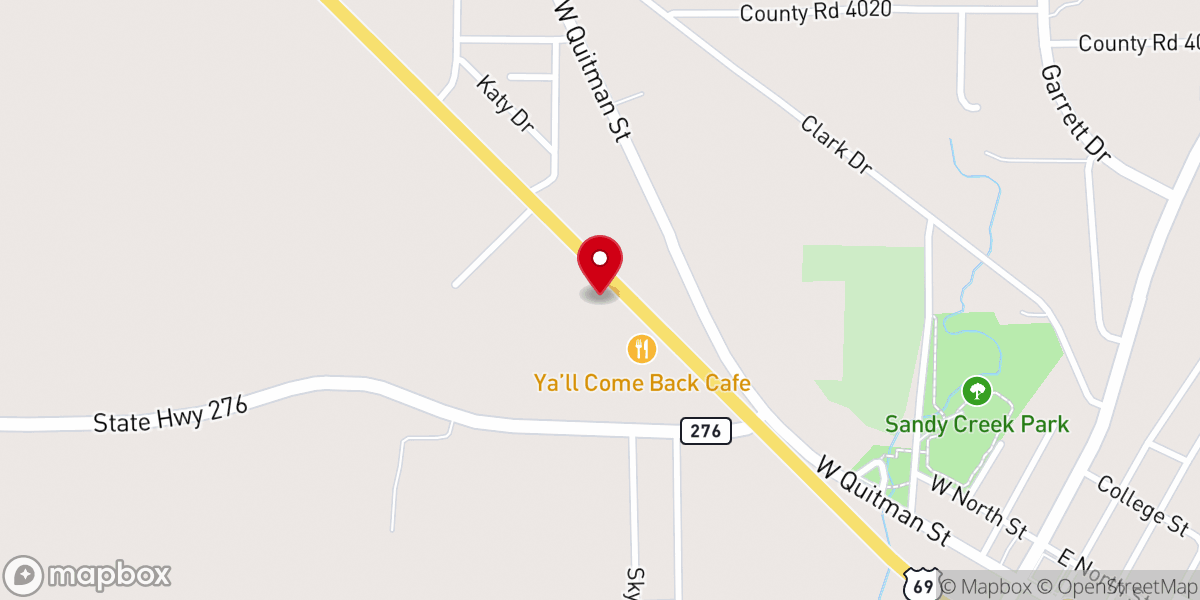 Map showing location of Emory Church of Christ