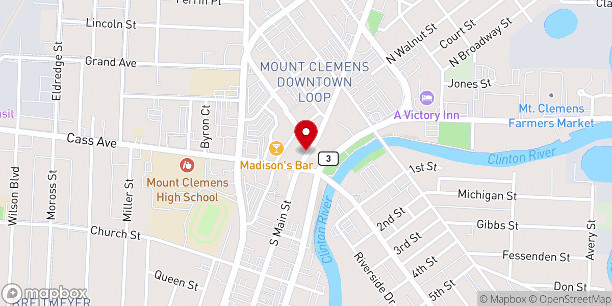 Map showing location of The Tried Stone Missionary Baptist Church