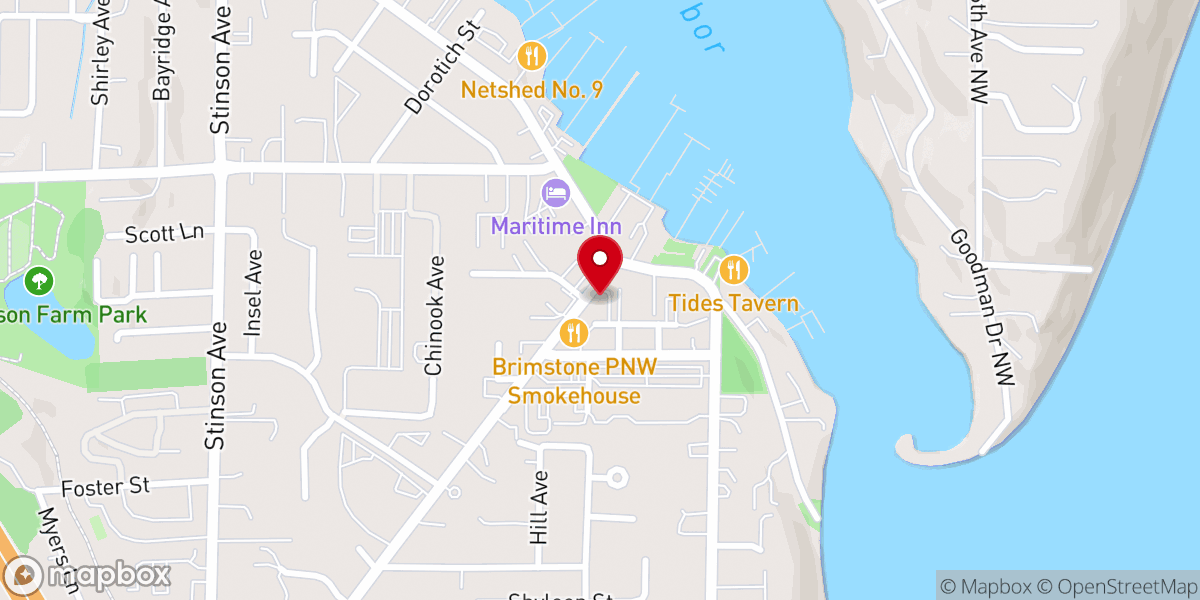Map showing location of Gig Harbor Church-The Nazarene