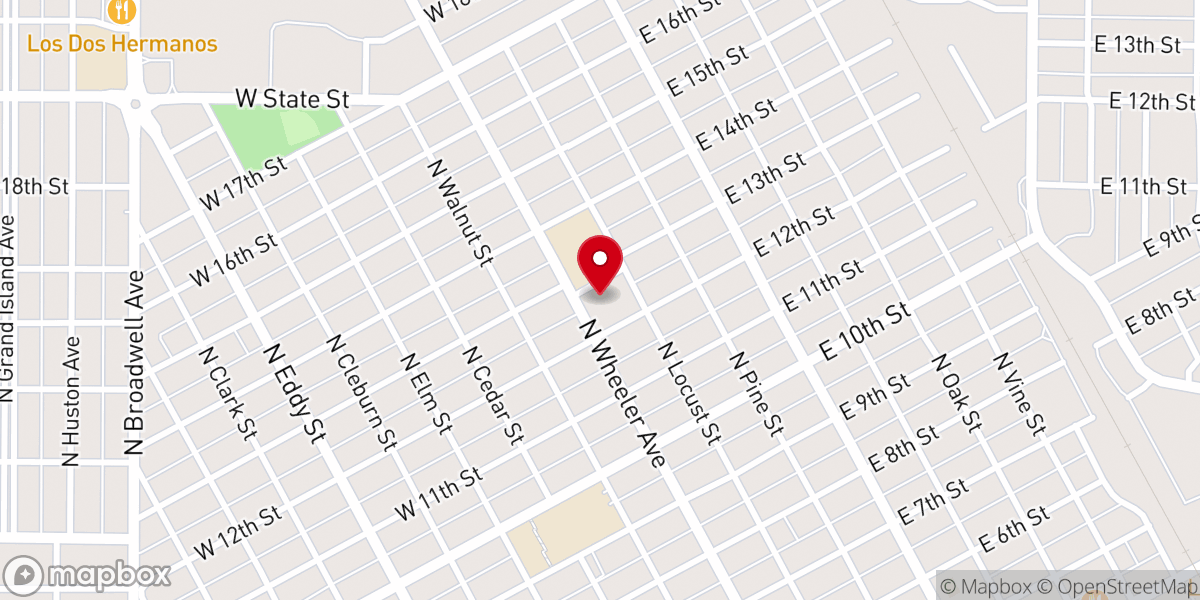 Map showing location of Trinity Lutheran Church