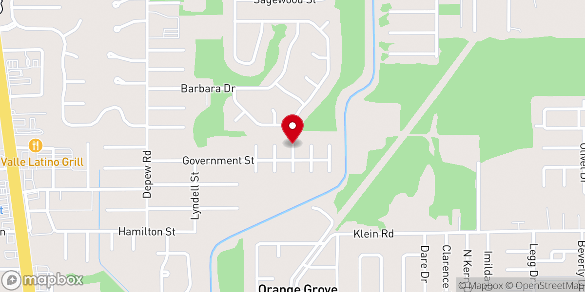 Map showing location of Family Worship Center of Gulfport Inc