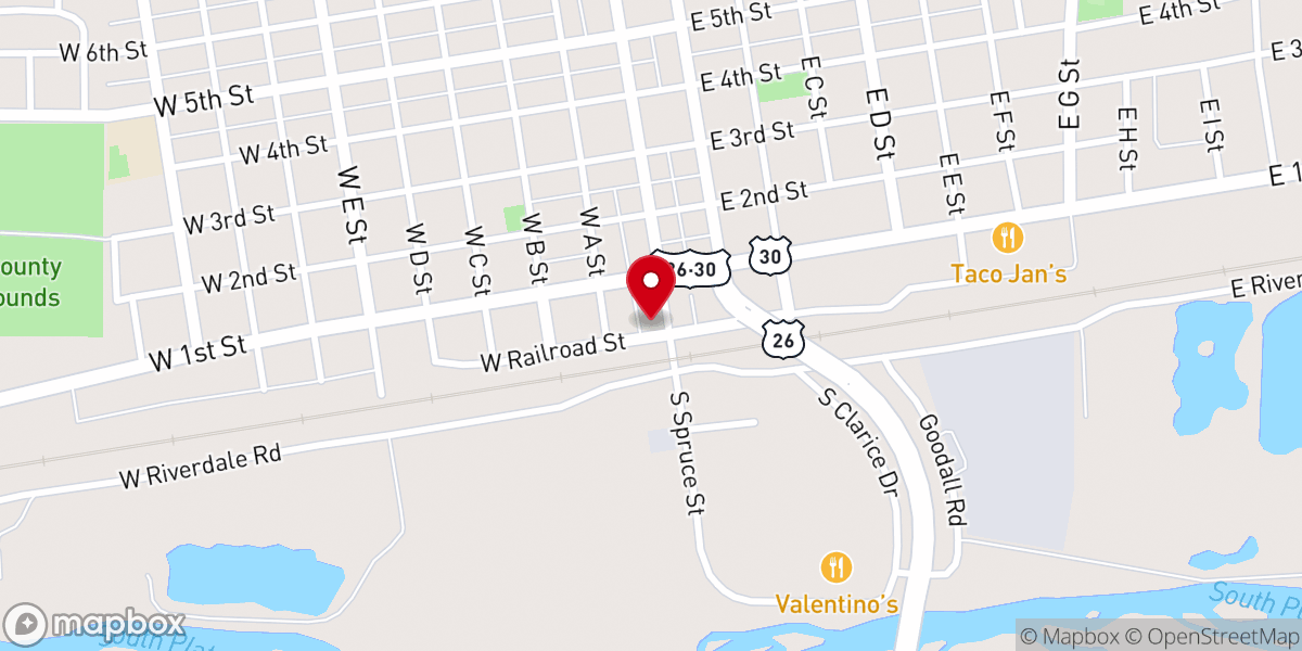 Map showing location of United Methodist Church Dist. Super.