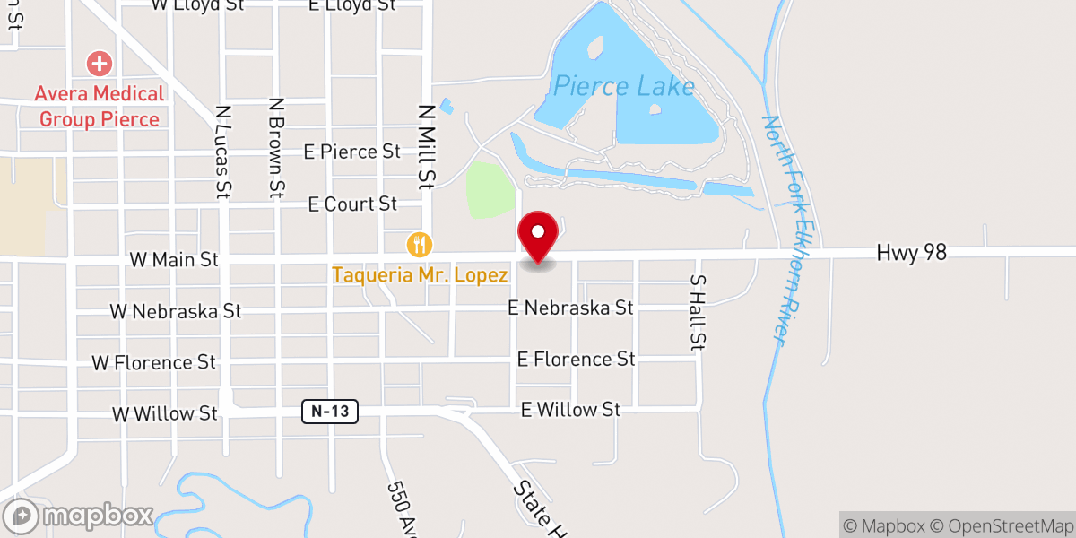 Map showing location of Zion Lutheran School