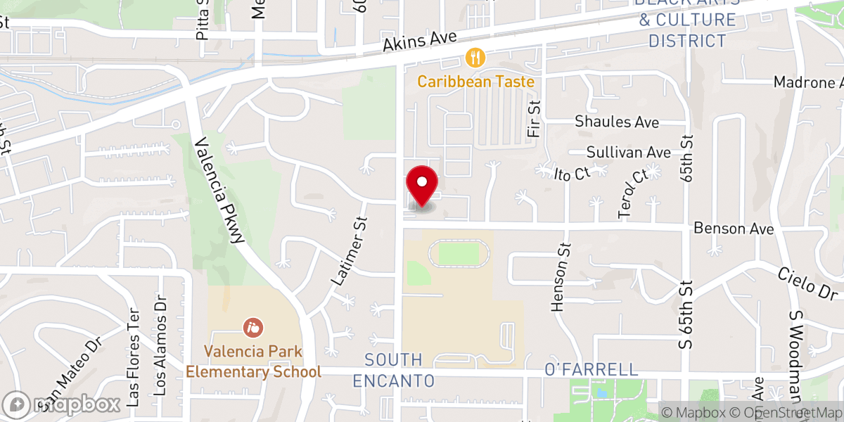 Map showing location of Bayview Church
