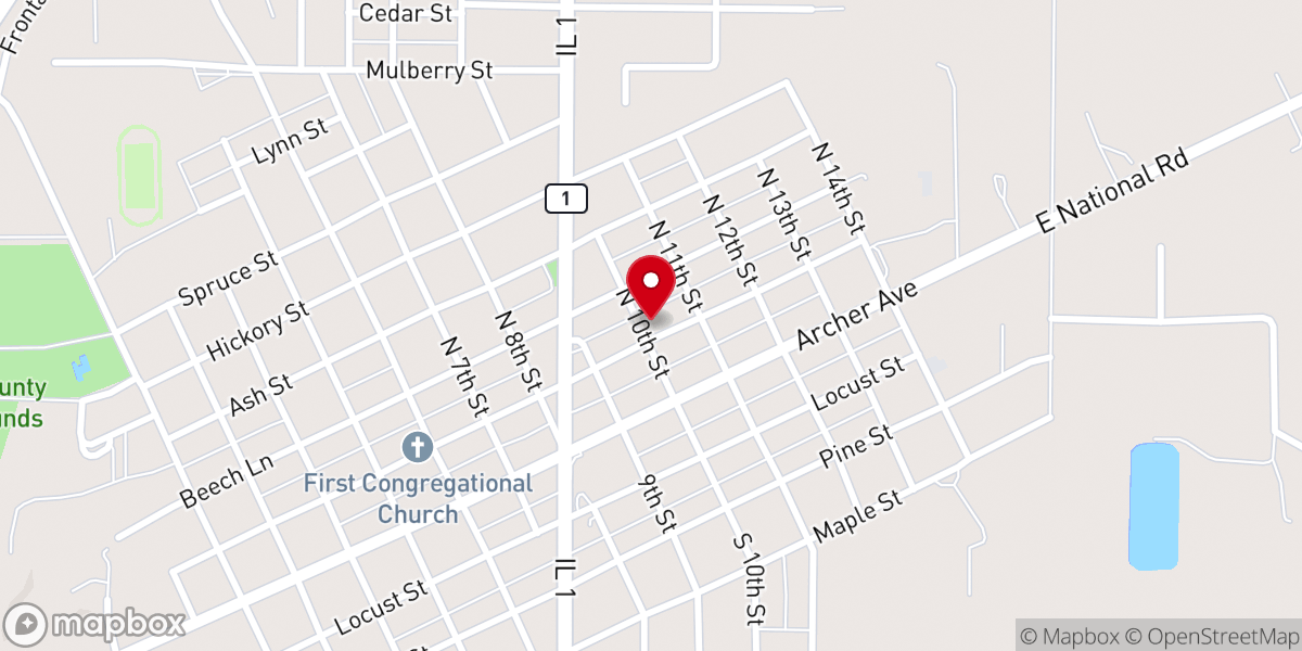 Map showing location of Redeemer Church of Marshall