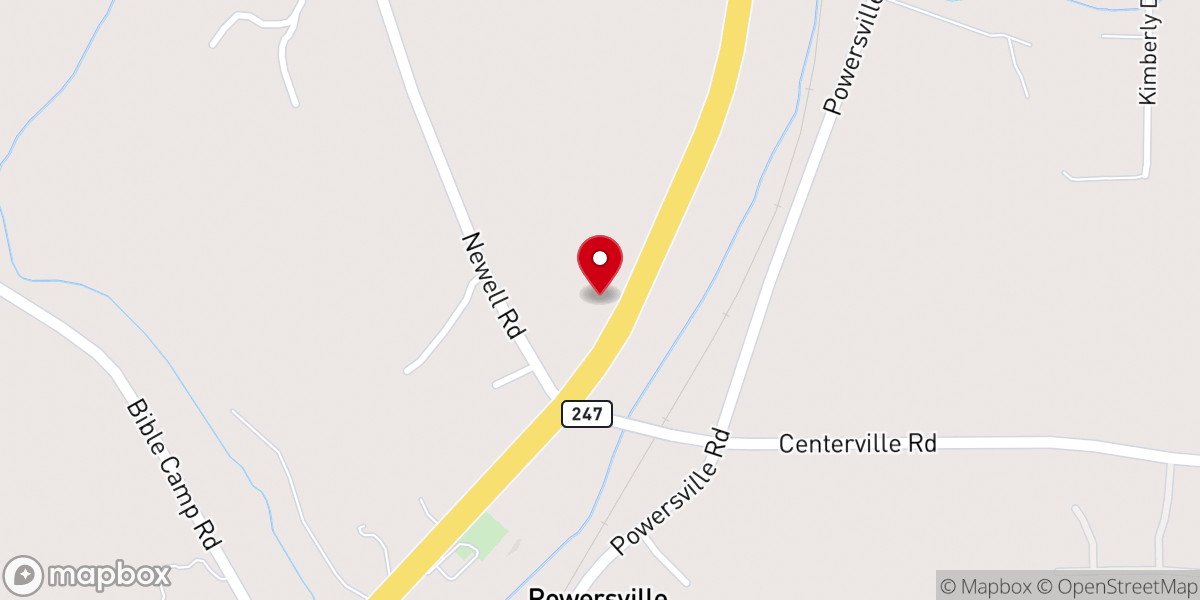 Map showing location of Lizzie Chapel