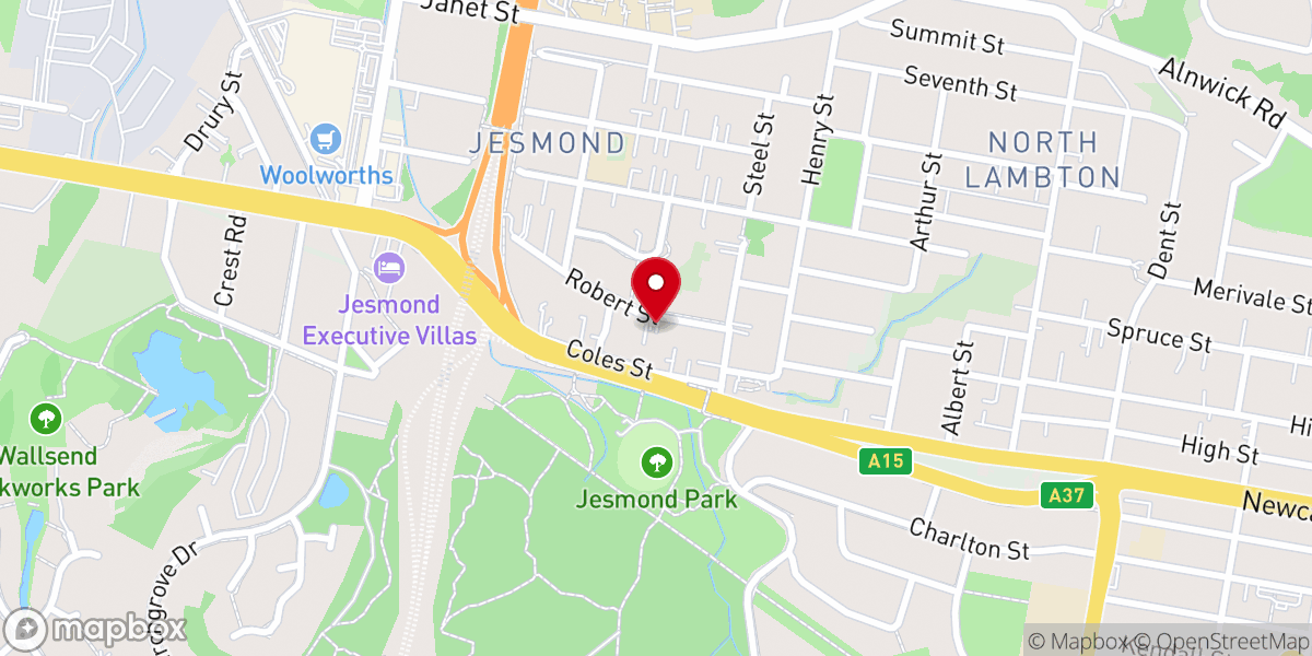 Map showing location of GBI Immanuel-Newcastle