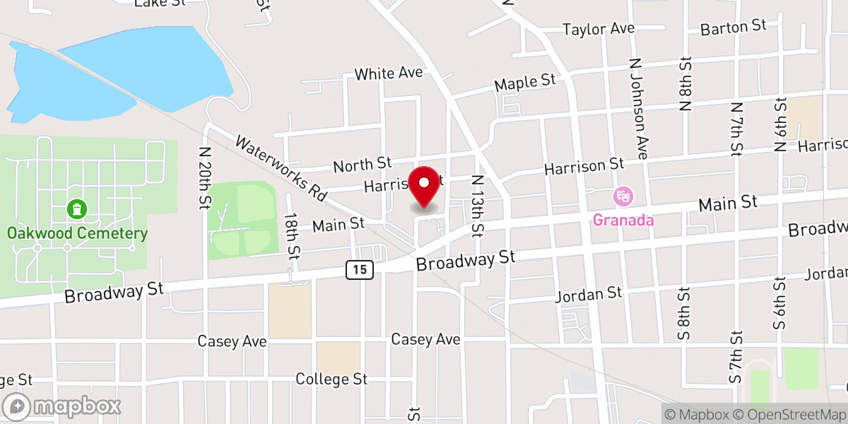 Map showing location of Saint Mary's Catholic School