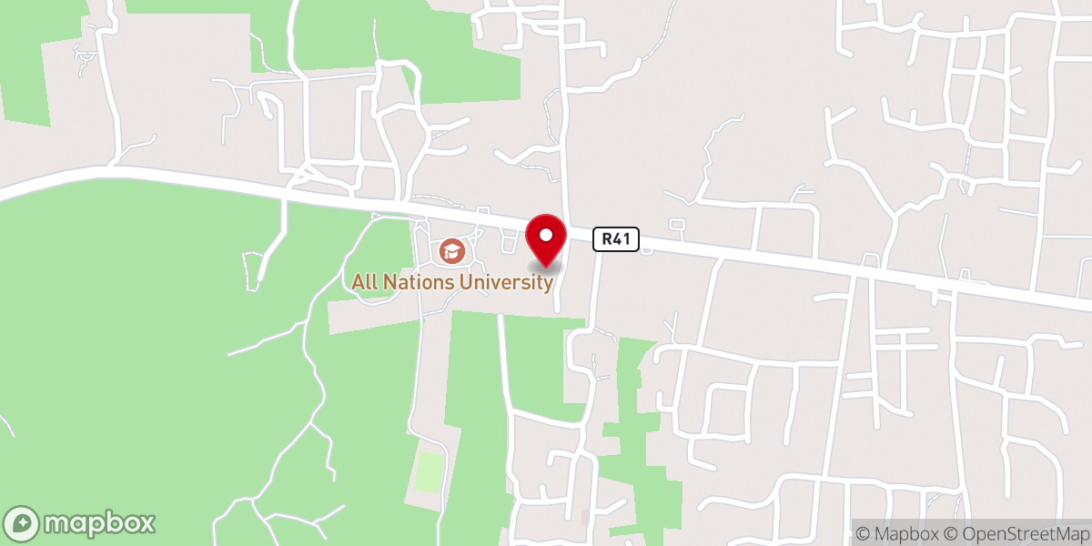 Map showing location of Catholic Pastoral Training Center, Koforidua