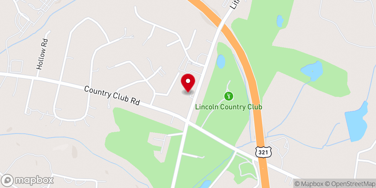 Map showing location of Harvest Church : Lincolnton, NC