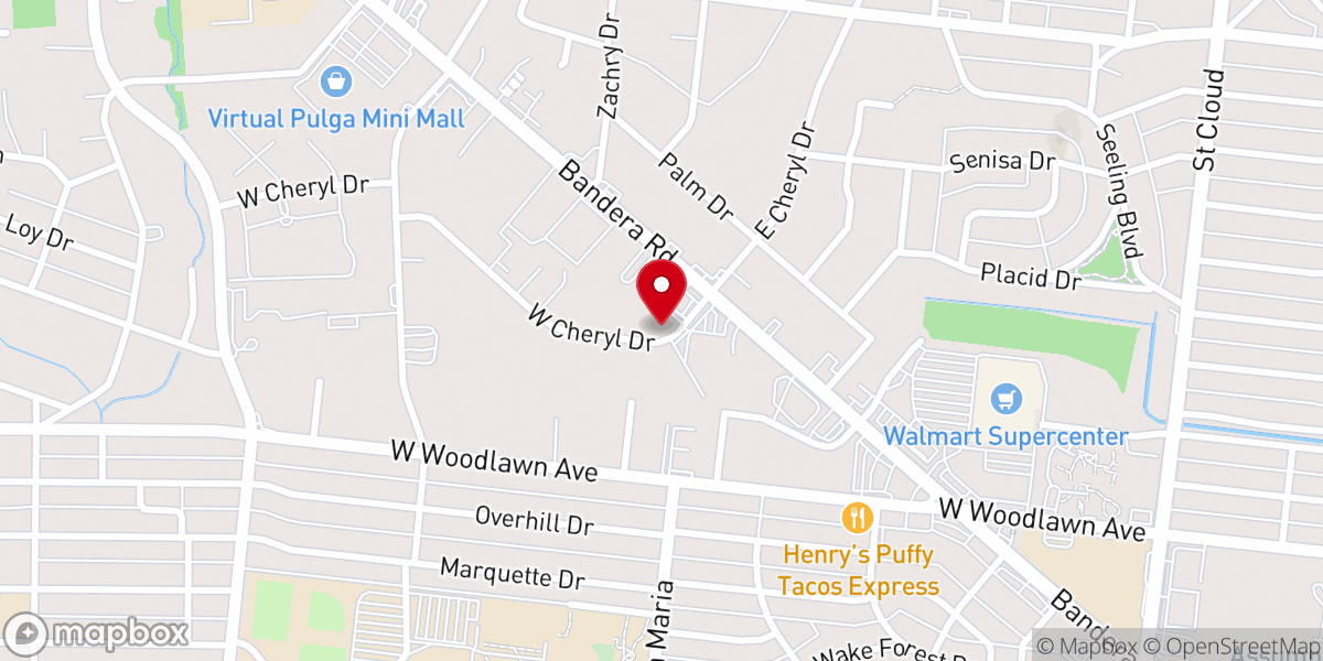 Map showing location of Cheryl Bible Chapel Church