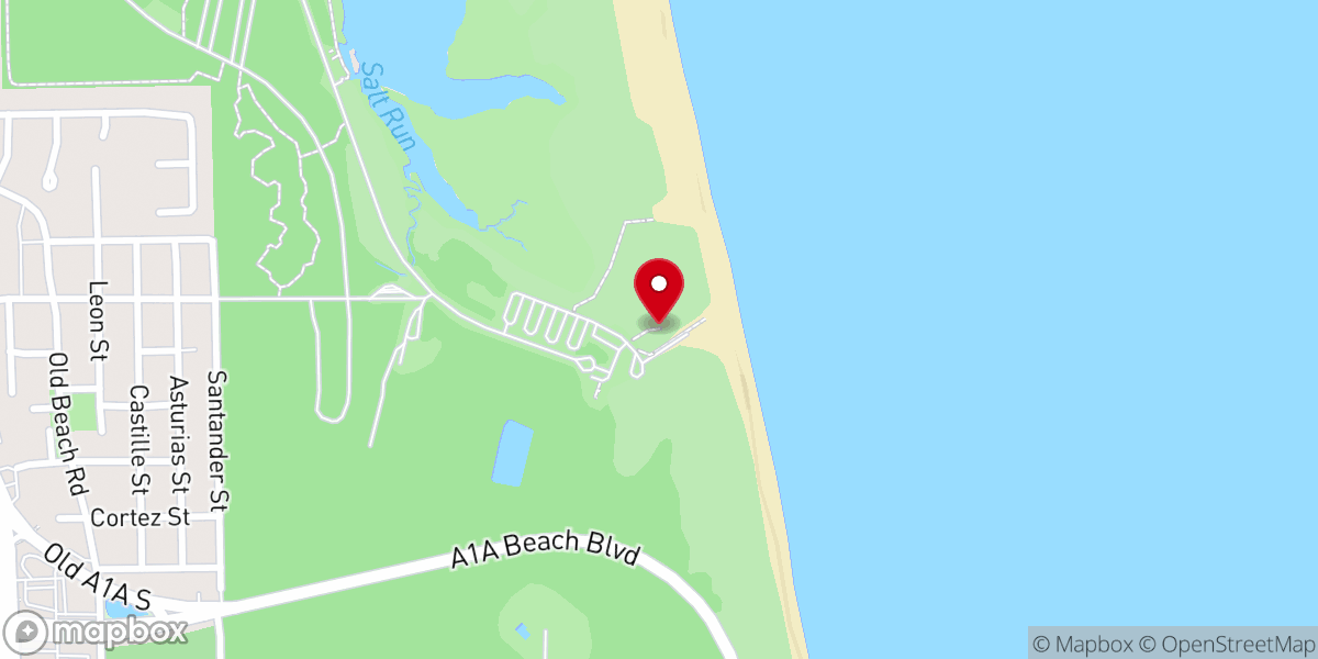 Map showing location of Anastasia Beach