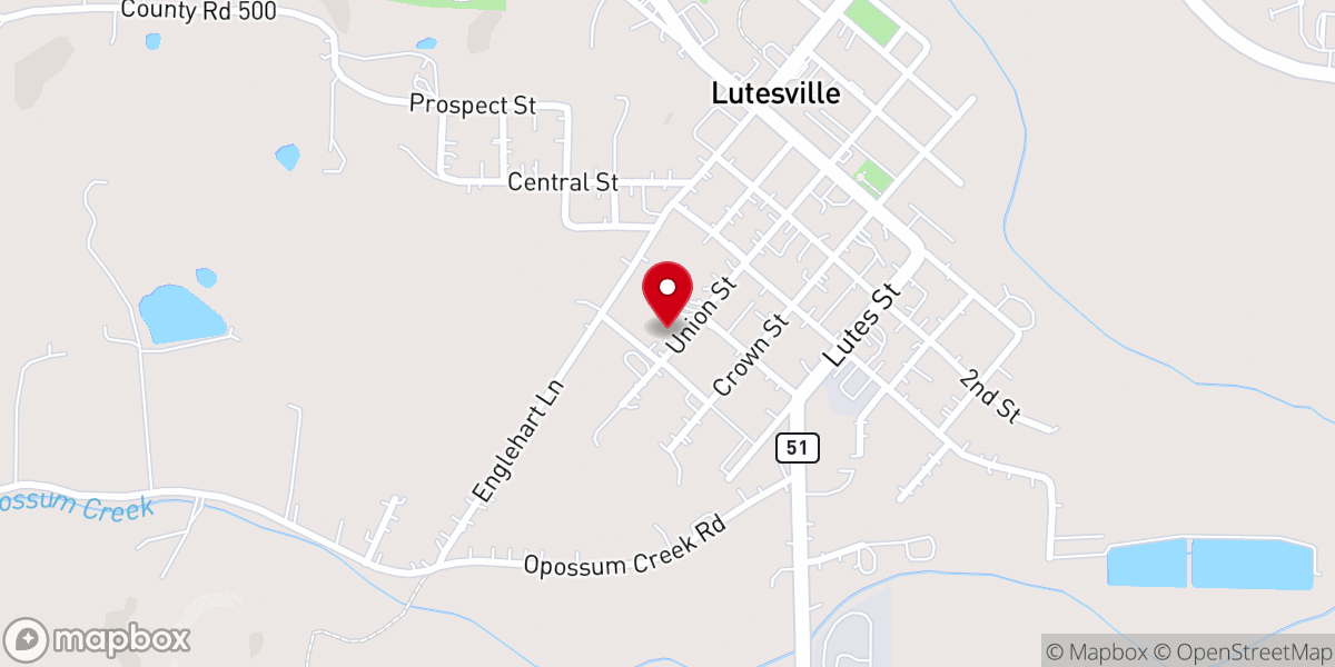 Map showing location of Outreach Worship Center