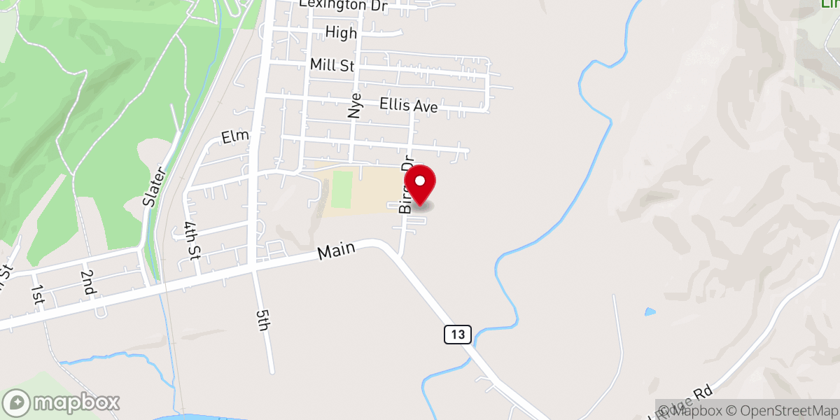 Map showing location of Athens Friends Meeting