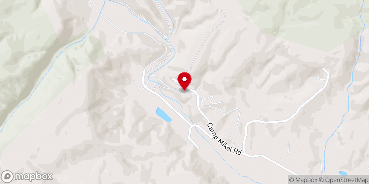 Map showing location of Mikell Camp & Conference Center